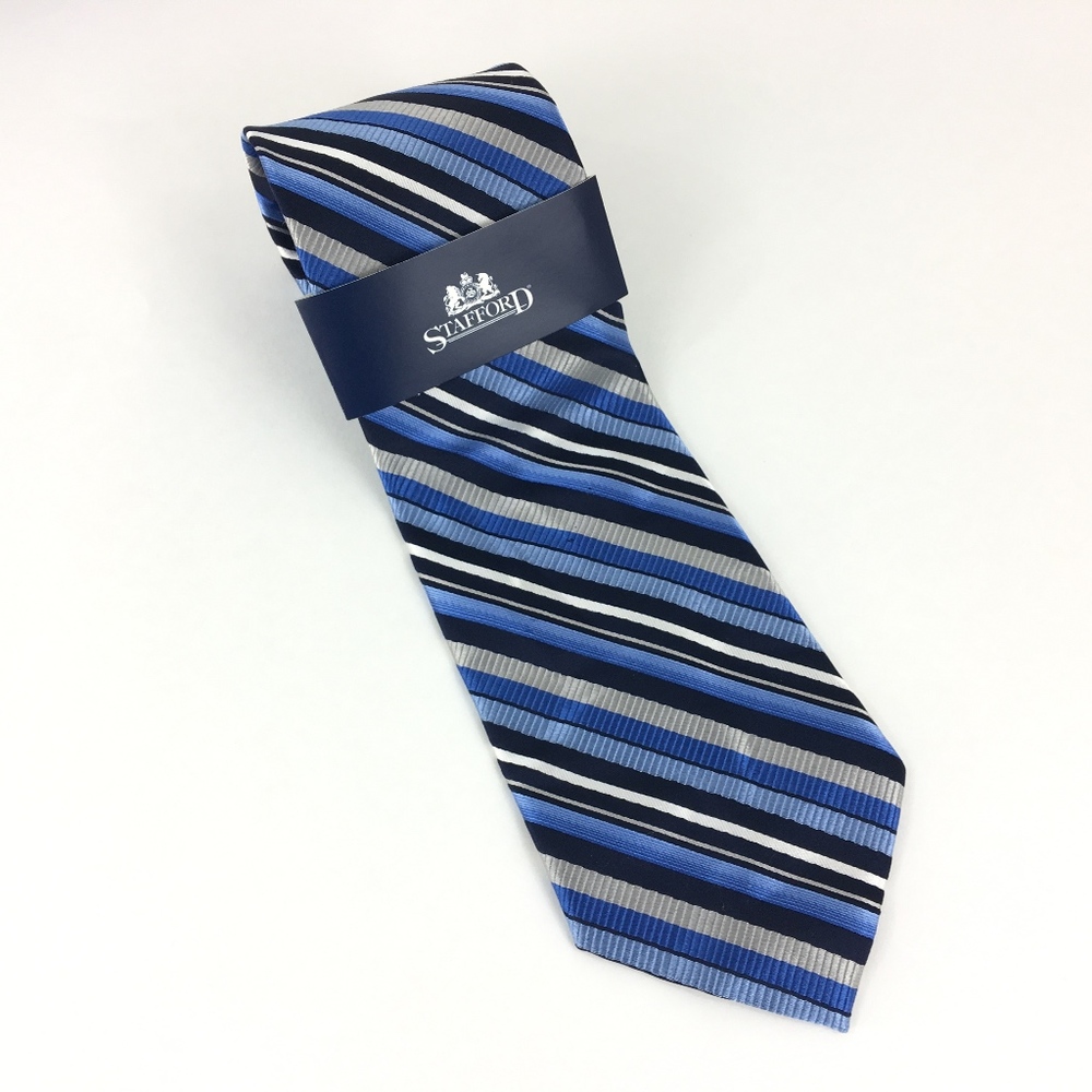 Stafford Men's Neck Woven Stripe Tie